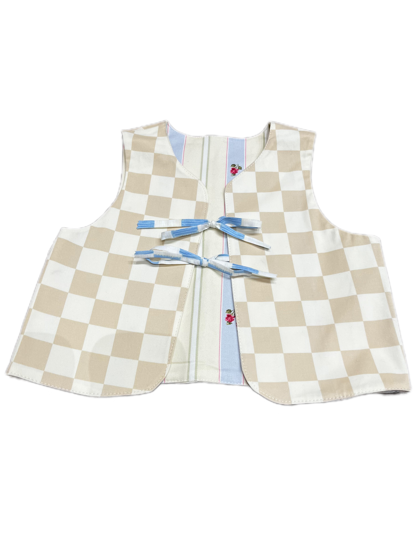 Weste Checkerboard Flower Stripe