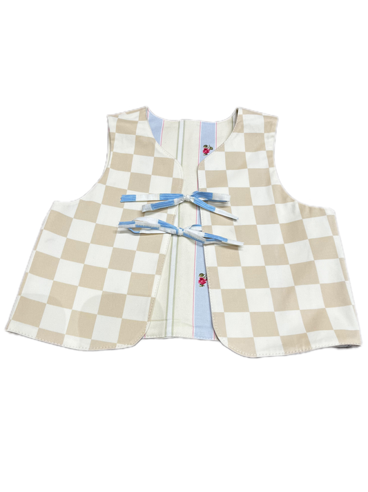 Weste Checkerboard Flower Stripe